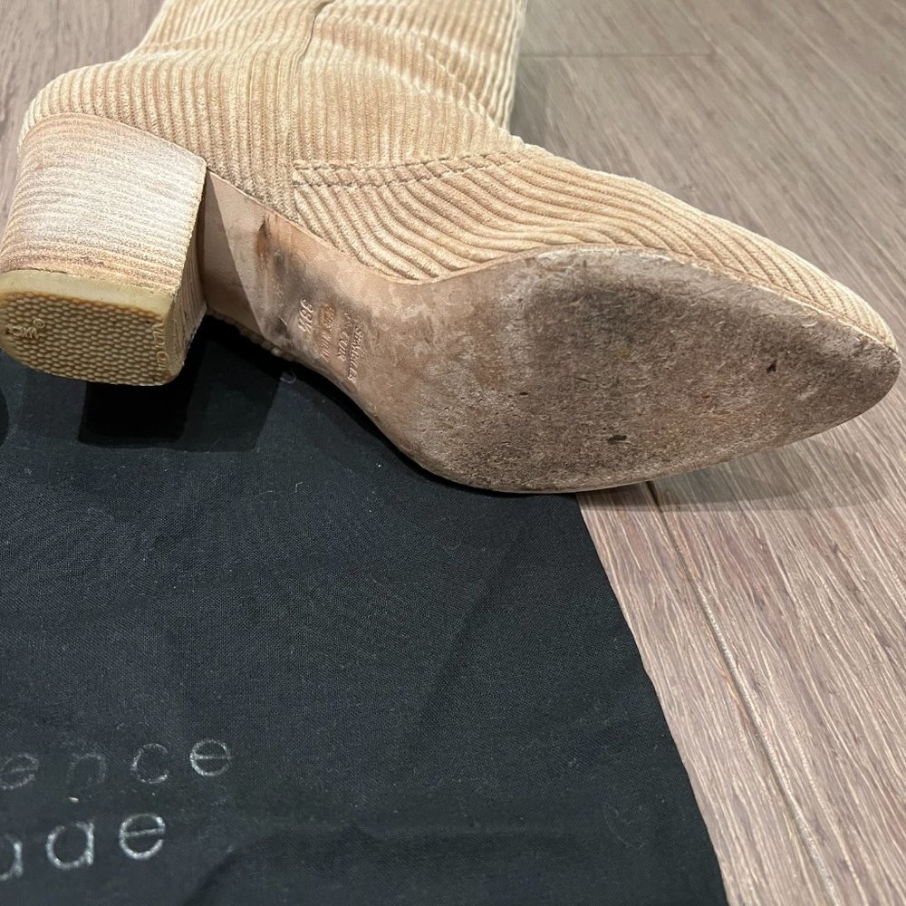 Laurence Dacade Beige Corduroy Heeled Boots - Picture 13 of 14